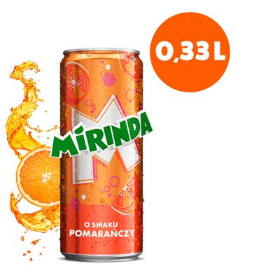 MiRiNDA Orange Napój gazowany 24 x 330 ml puszka [kaucja]