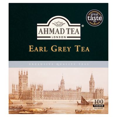 AHMAD TEA Earl Grey Herbata czarna 200 g (100 torebek z zawieszką)