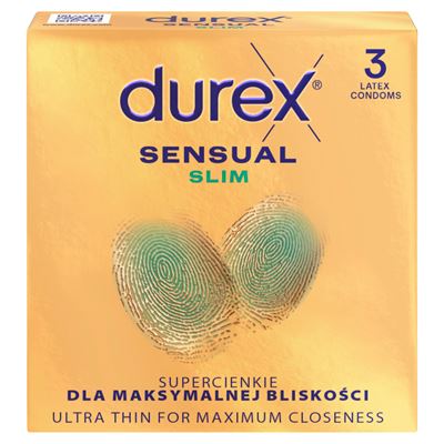 durex Sensual Slim Prezerwatywy 3 sztuki
