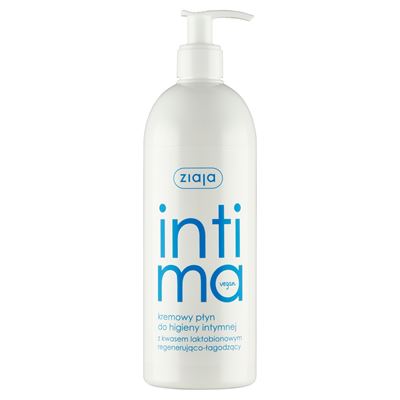 ziaja Intima Kremowy płyn do higieny intymnej z kwasem laktobionowym regenerująco-łagodzący 500 ml