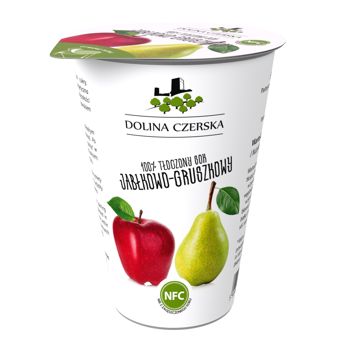 Sok Nfc Jabłkowo Gruszkowy 100% Dolina Czerska Kubeczek 200Ml