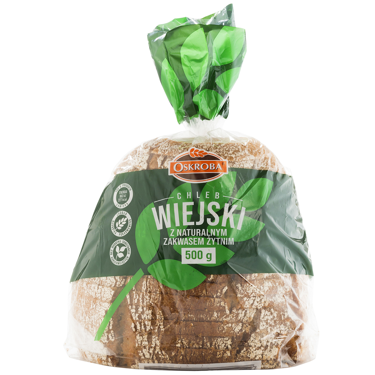 Oskroba Chleb Wiejski Z Naturalnym Zakwasem Żytnim , Krojony 500G