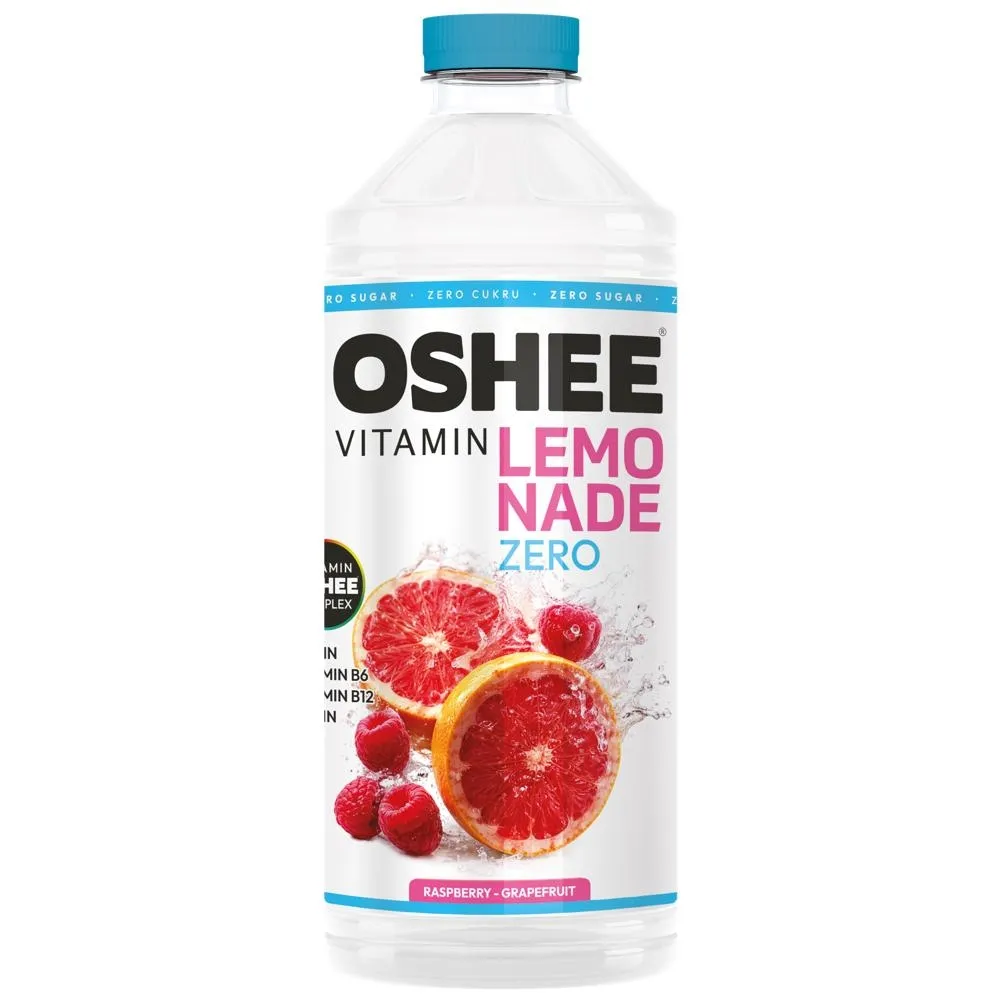 Oshee Vitamin Lemonade Zero Napój niegazowany o smaku maliny i grejpfruta 1,1 l