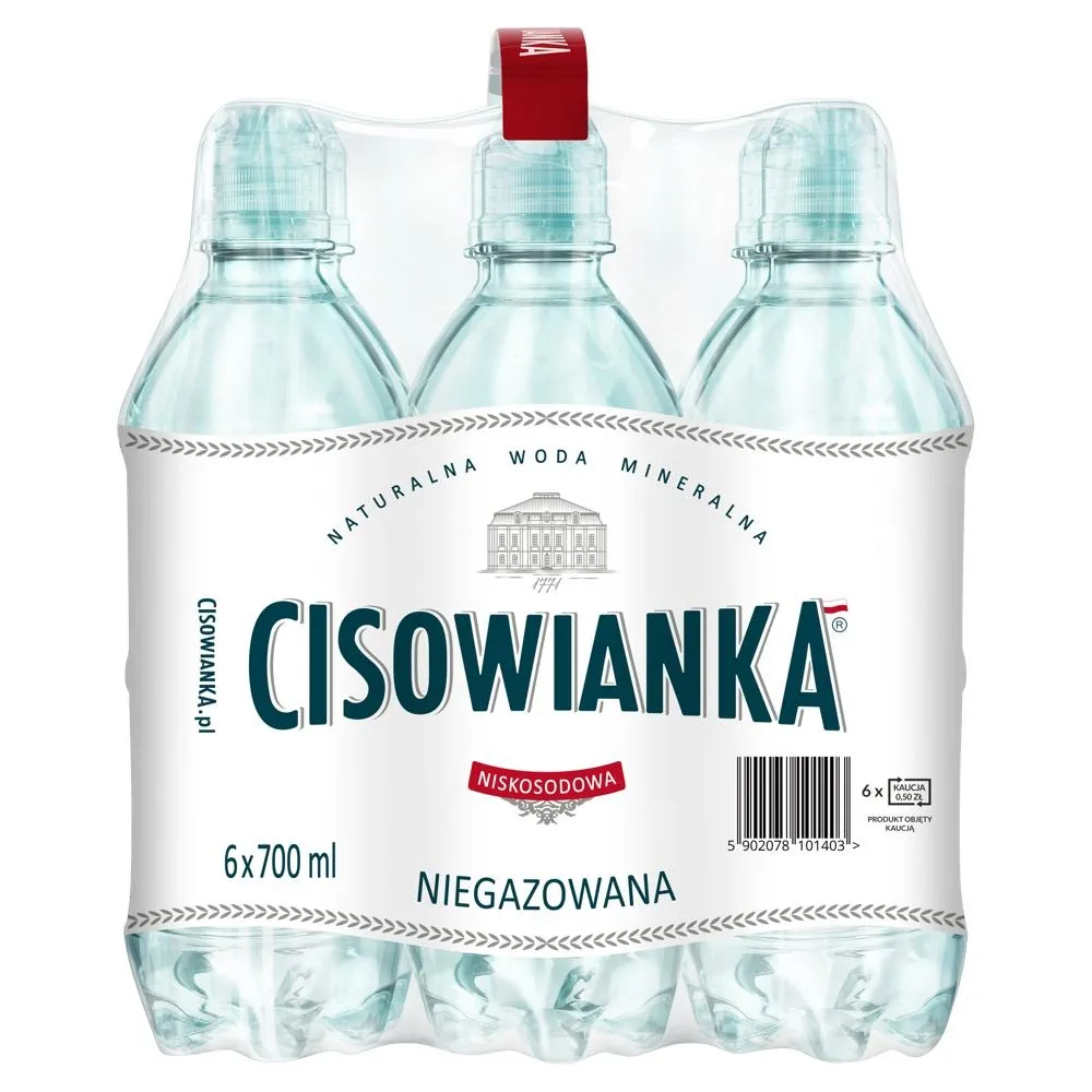Cisowianka Naturalna woda mineralna niegazowana niskosodowa 6 x 700 ml
