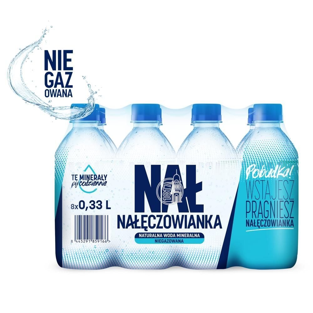 Nałęczowianka Naturalna woda mineralna niegazowana 8 x 0,33 l