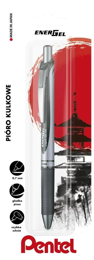 Pióro kulkowe EnerGel BL77/czarny x 1 szt.