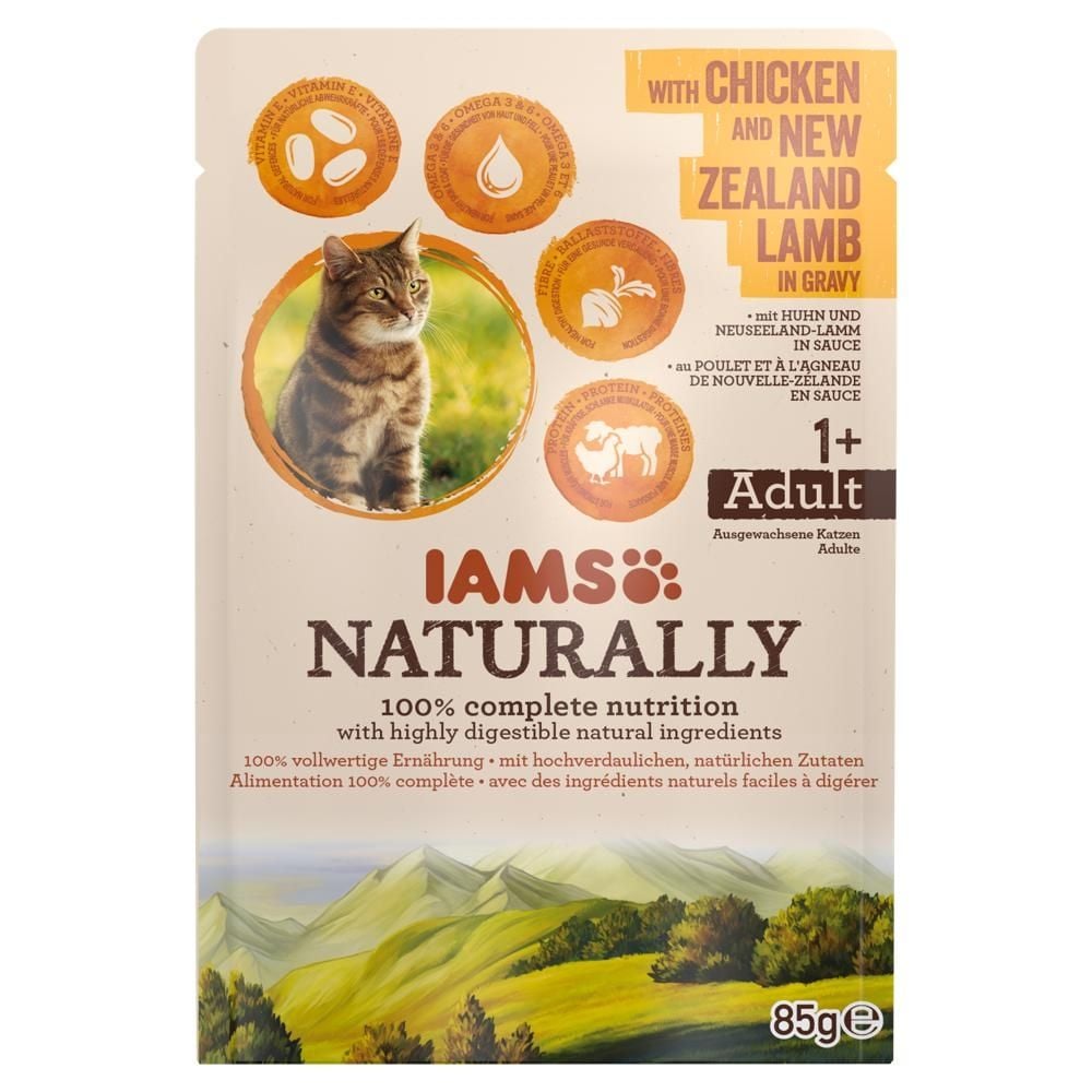 Iams Naturally Adult Chicken & Lamb Mokra karma dla kotów 85 g