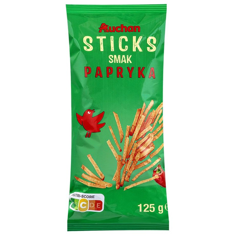Chipsy sticks o smaku paprykowym Auchan 125 g