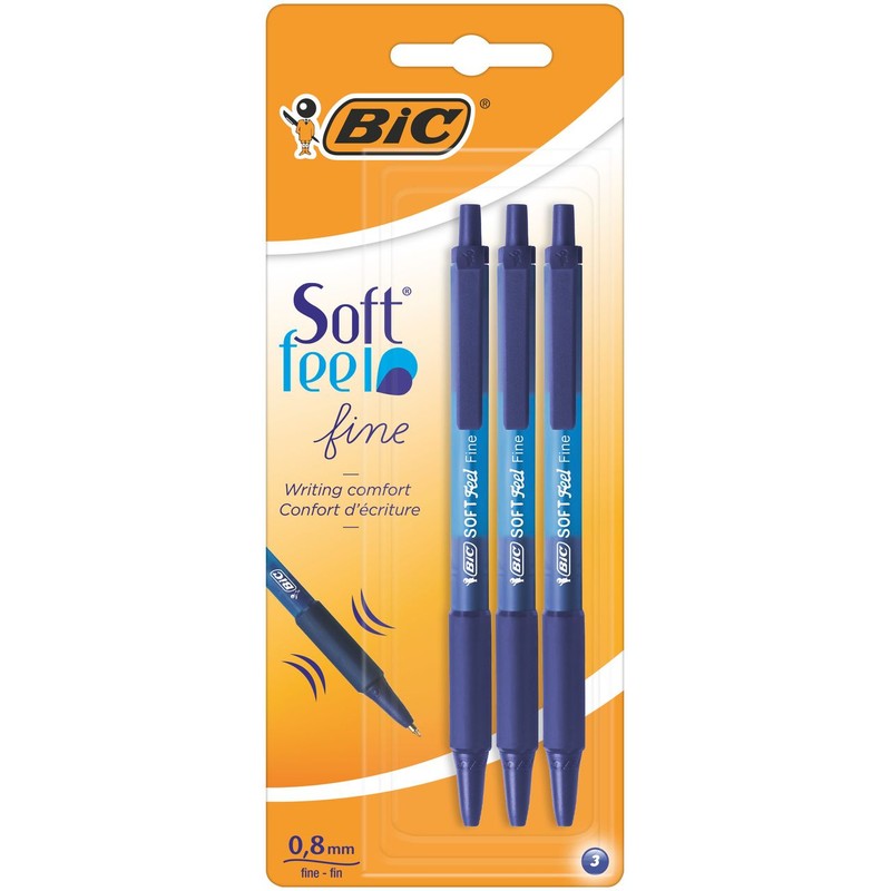 Długopis niebieski Soft Feel BIC 3 sztuki