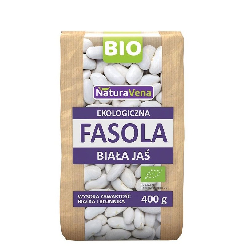 BIO Ekologiczna fasola biała duża NaturaVena 400 g