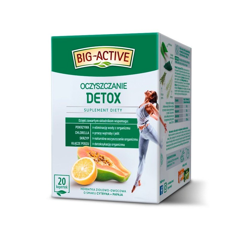 Herbata ziołowo-owocowa oczyszczanie Detox Big Active 20 torebek