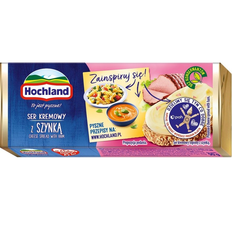 Ser kremowy topiony z szynka   Hochland 90 g