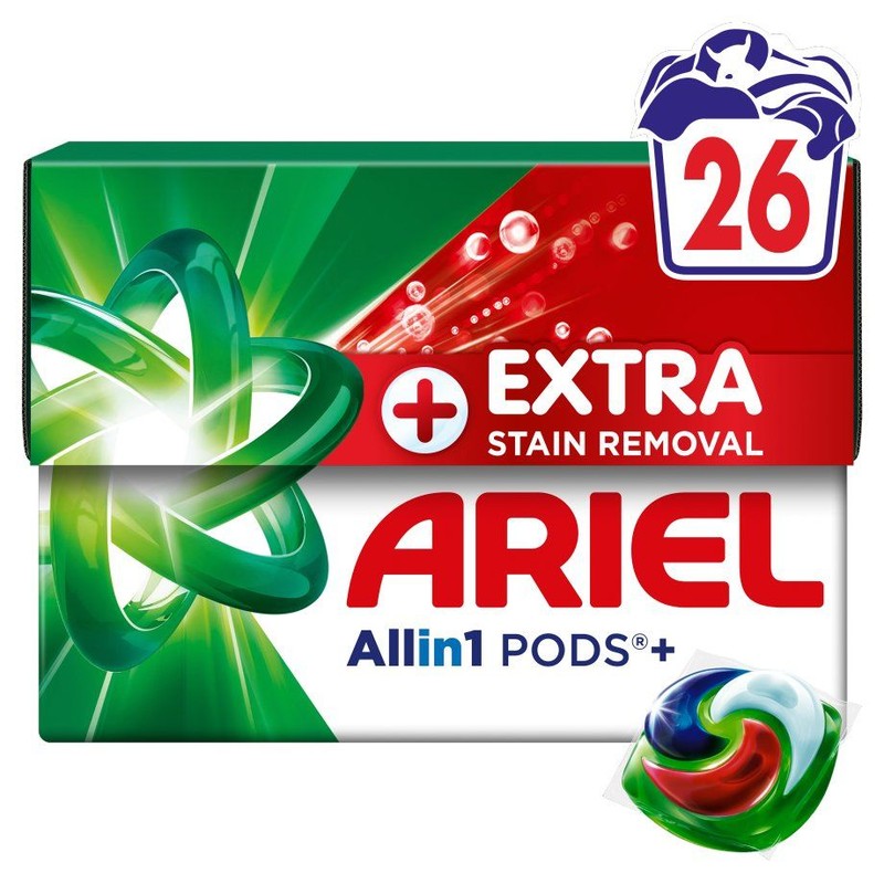 Kapsułki do prania + Extra Stain Removal Ariel 26 kapsułek