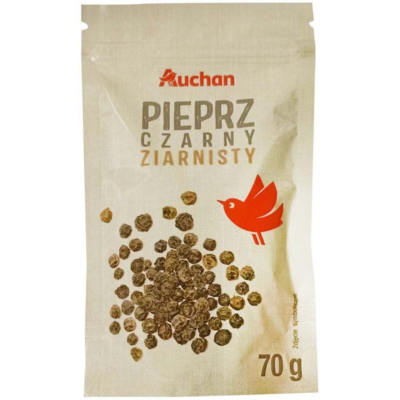 Pieprz czarny ziarnisty Auchan 70 g