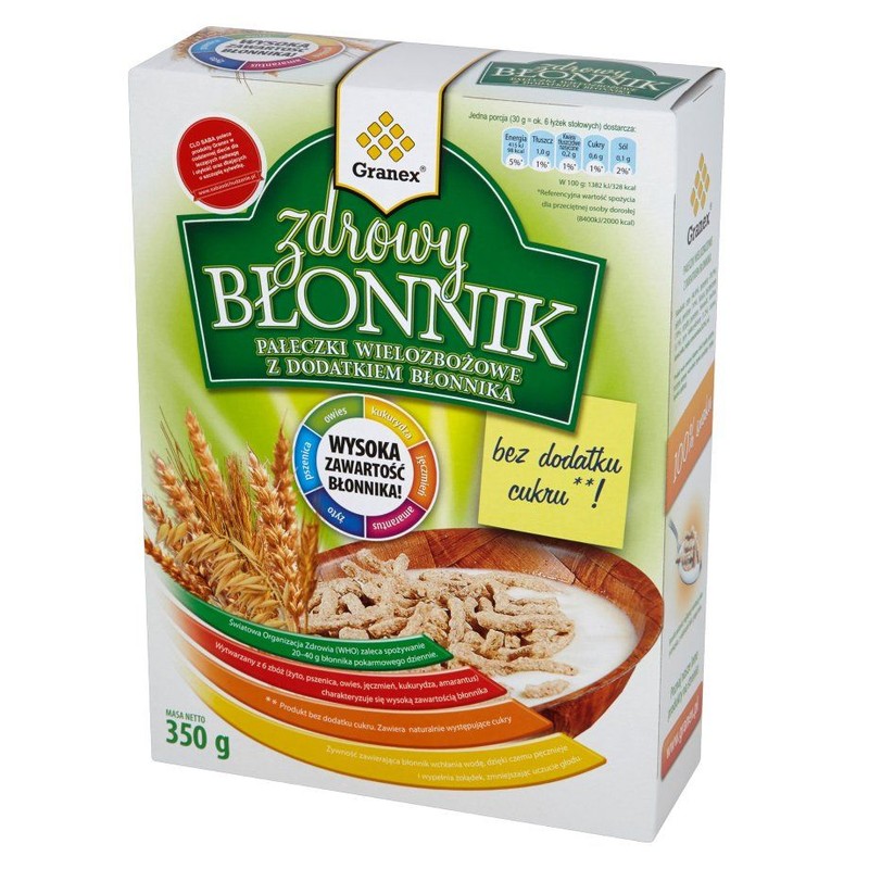 Pałeczki wielozbożowe z dodatkiem błonnika Granex 350 g
