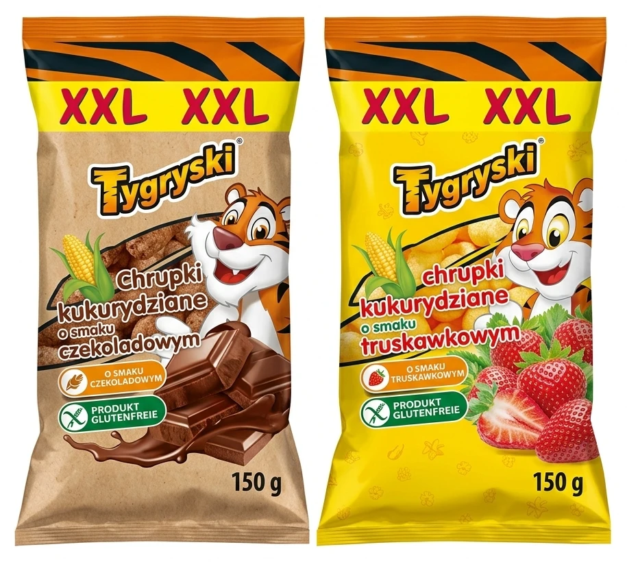 TYGRYSKI Chrupki kukurydziane, XXL
