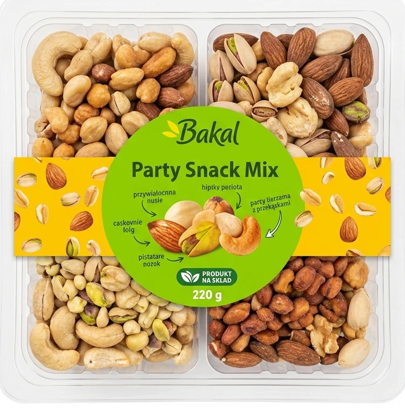 BAKAL Party Snack Mix, tacka z przekąskami