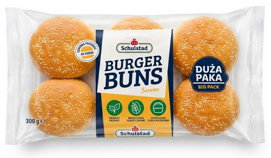 Schulstad Bułki hamburgerowe, 6-pak