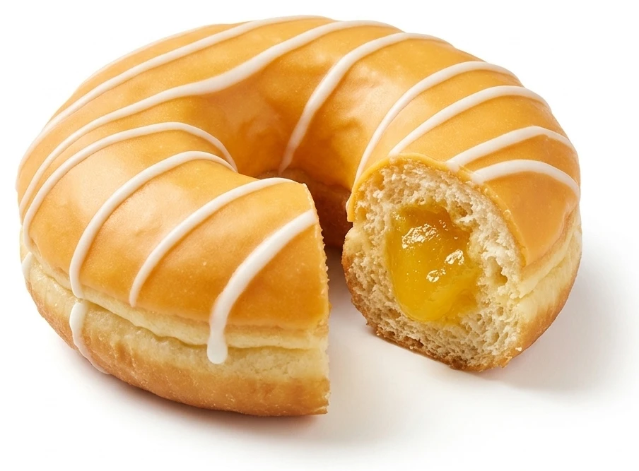 Donut z nadzieniem o smaku ananasowym