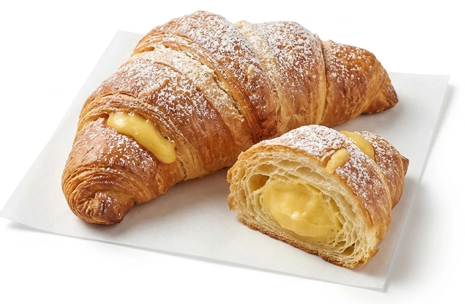 Croissant brioche z kremowym nadzieniem