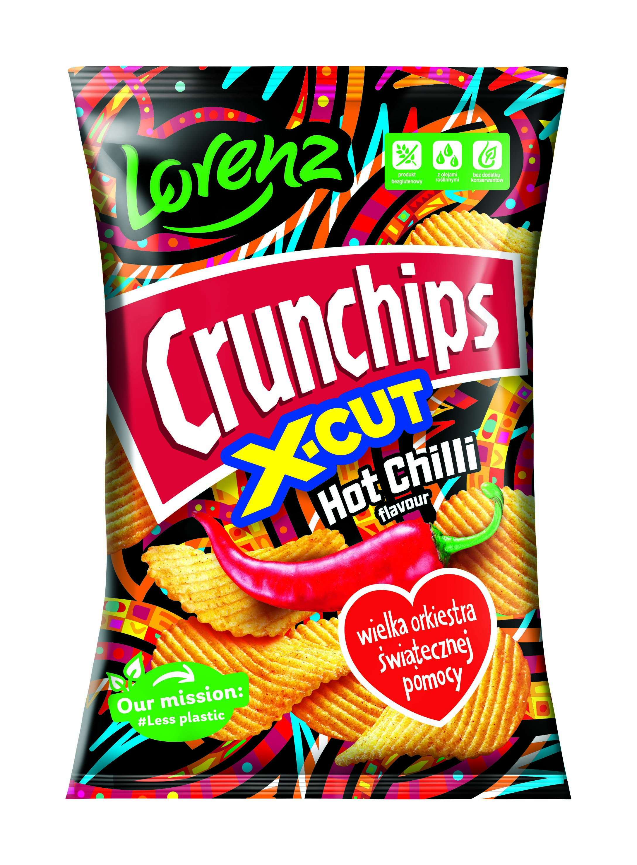 Crunchips X-Cut Hot Chili Wośp 5 130G