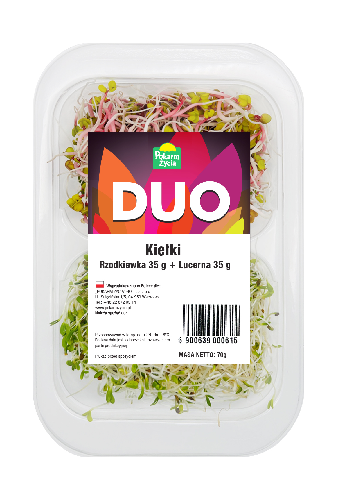 Kiełki Duo Rzodkiewka I Lucerna Polska 70 G Pokarm Życia