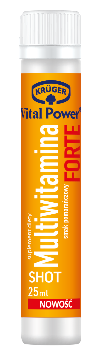 Krüger Vital Power® Shot Multiwitamina Forte, Płyn W Ampułkach, 25 Ml.