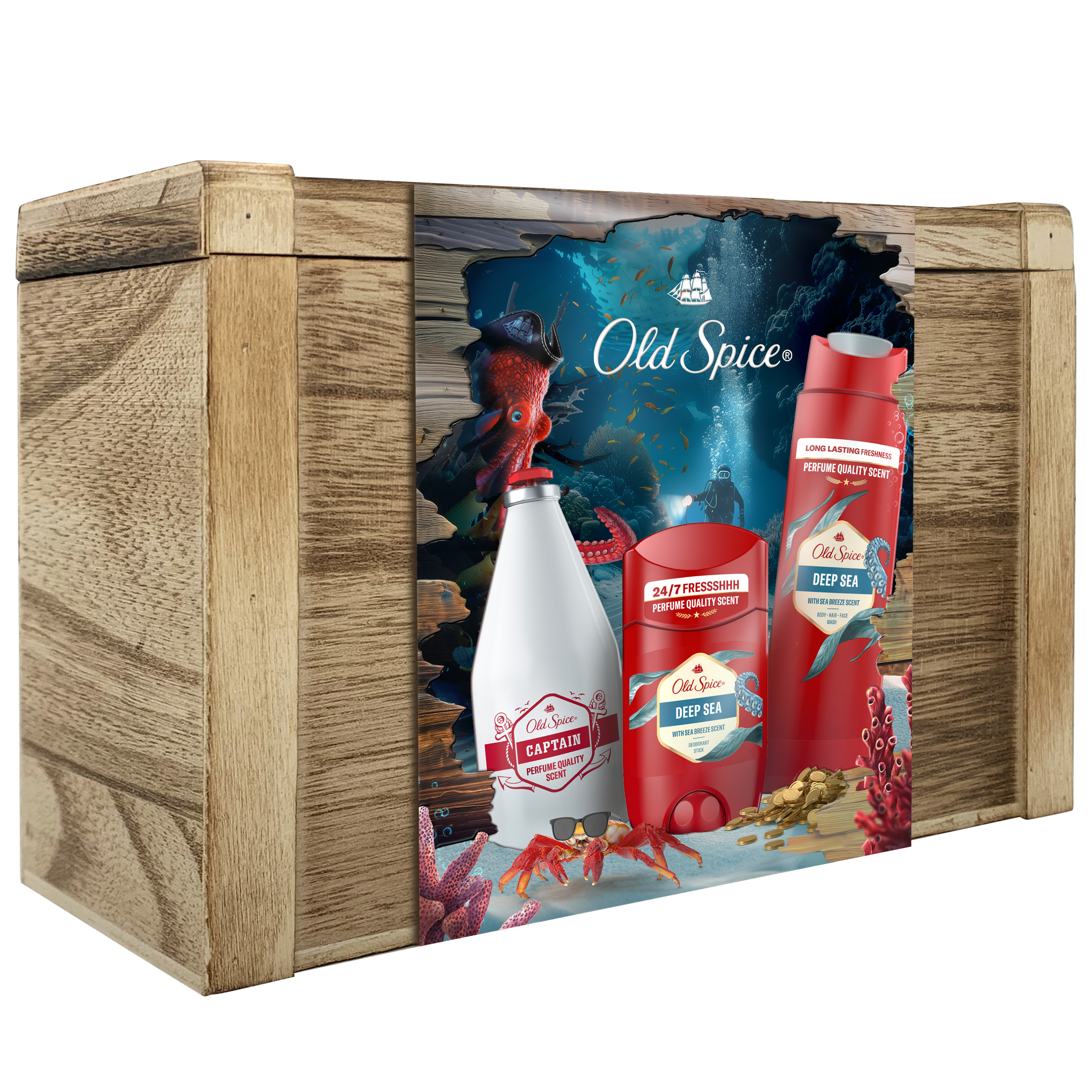 Old Spice Zestaw Podarunkowy Z Dezodorantem W Sztyfcie, Żelem Pod Prysznic I Balsamem Po Goleniu