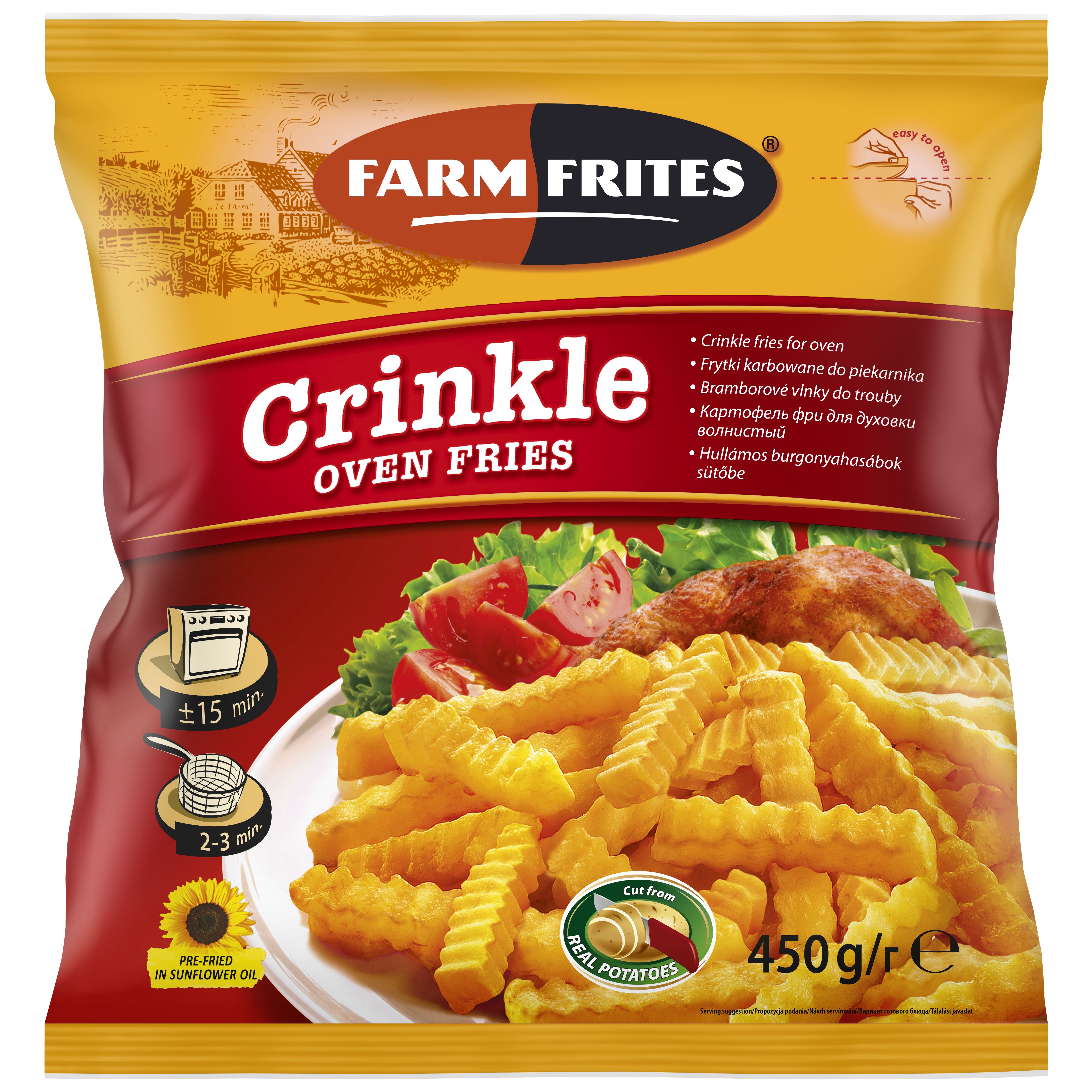 Farm Frites Frytki Karbowane Do Piekarnika 450 G
