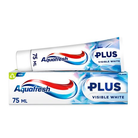 Aquafresh Plus Visible White Pasta do zębów z fluorkiem 75 ml