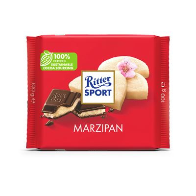RITTER SPORT Czekolada Półgorzka marcepan 100 g