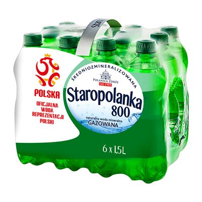 STAROPOLANKA 800 Woda gazowana 12 x 500 ml [kaucja]