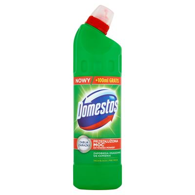 Domestos Przedłużona Moc Pine Fresh Płyn czyszcząco-dezynfekujący 808 g
