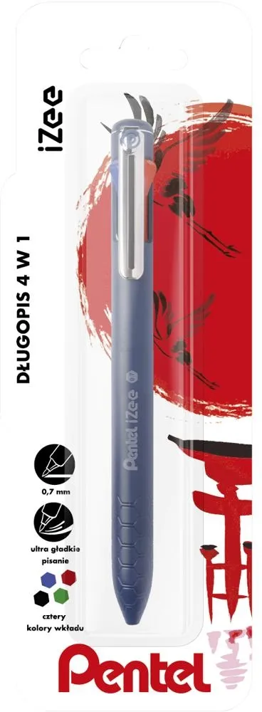 Długopis Pentel MultiPen 4w1 iZee BXC467 - granatowy