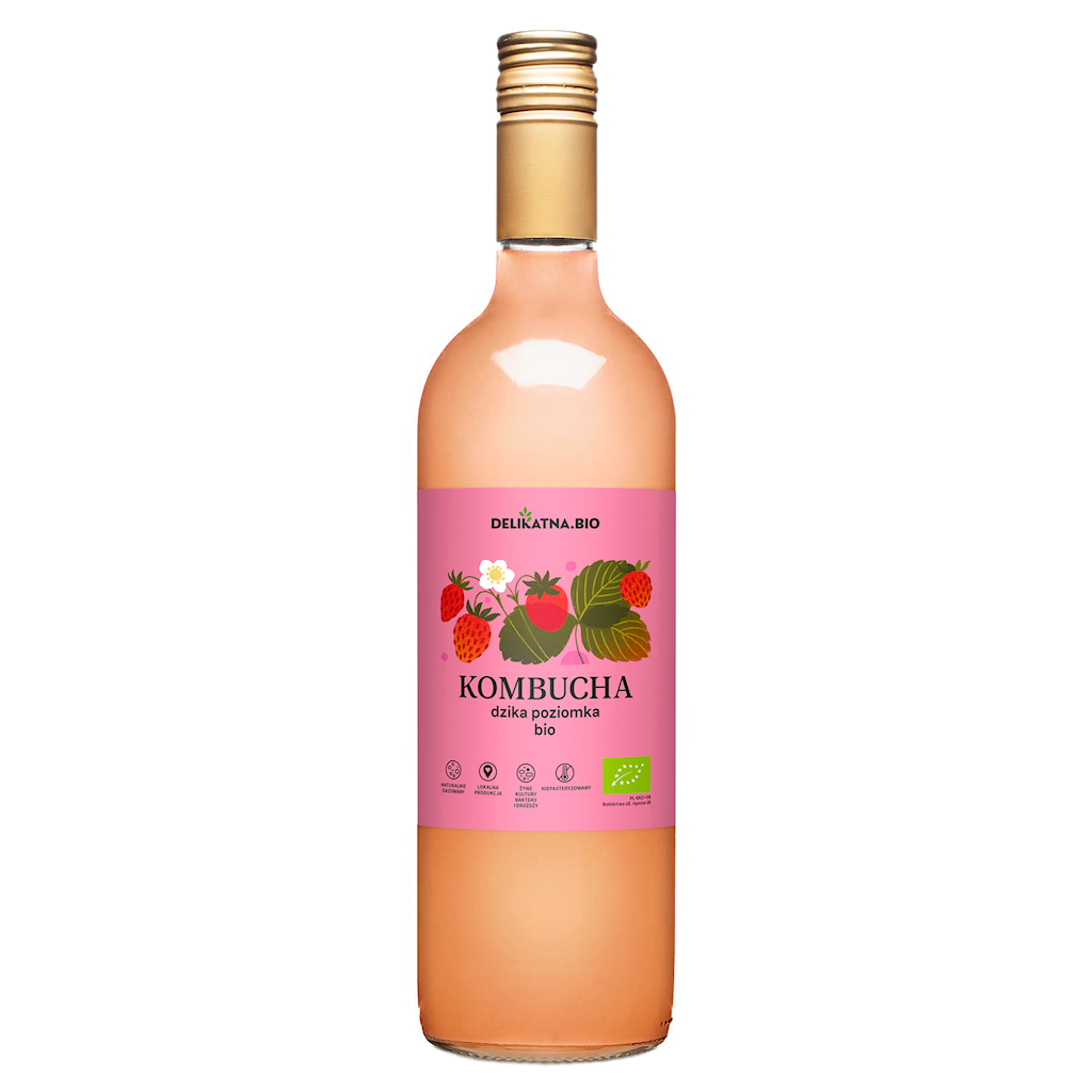 Kombucha ekologiczna poziomkowa BIO