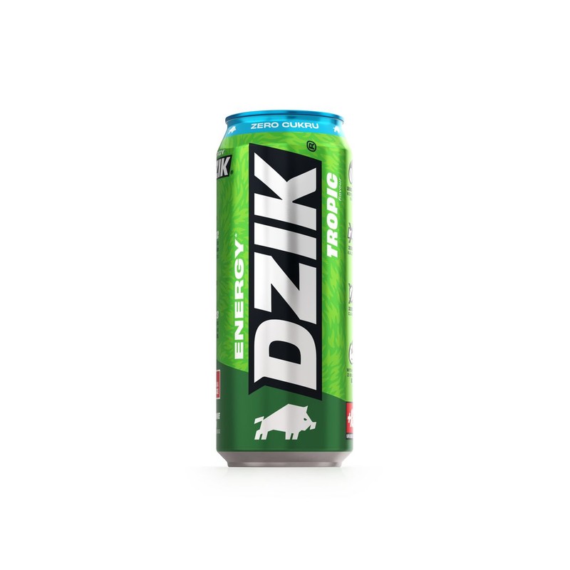 Napój energetyzujący Tropic bez dodatku cukru WK Dzik 500 ml