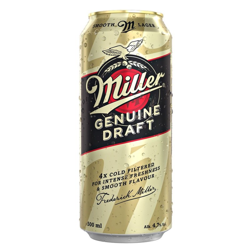 Piwo amerykańskie Genuine Draft alk. 4,75 obj. Miller 500 ml