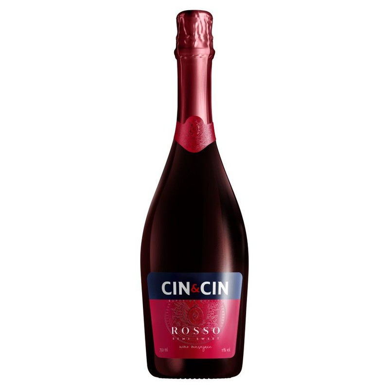 Wino musujące czerwone półsłodkie Cin&Cin 750 ml