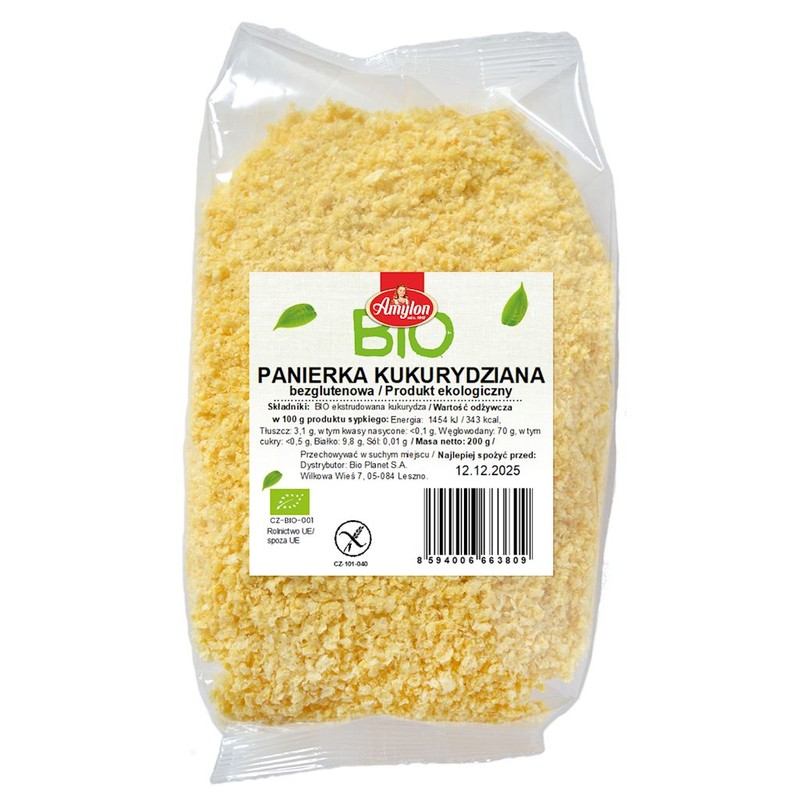 BIO Panierka kukurydziana bezglutenowa Amylon 200 g