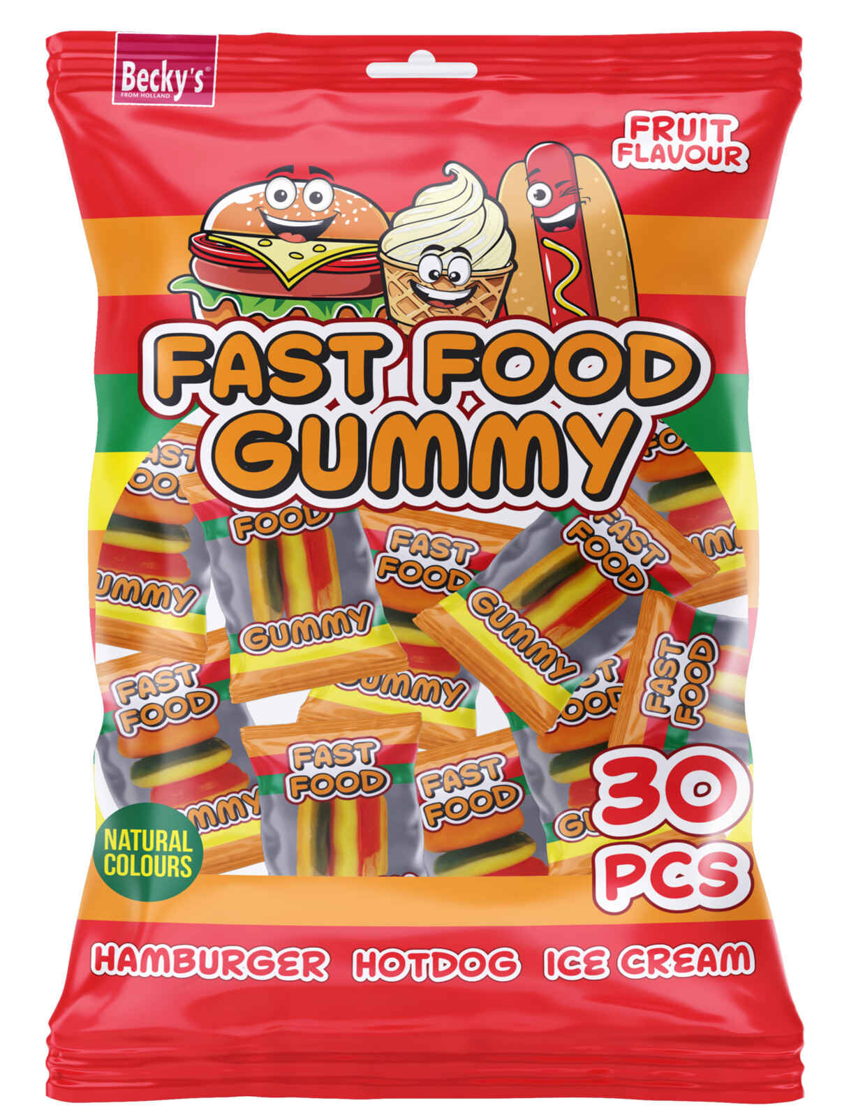 Becky'S, Żelki O Smaku Owocowym 240 Gramów