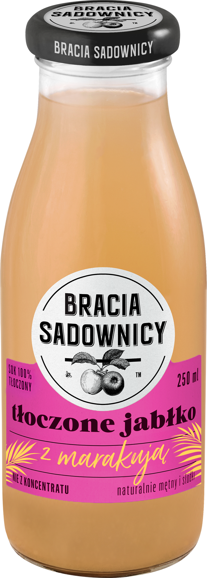 Bracia Sadownicy Tłoczone Jabłko Z Marakują 250 Ml