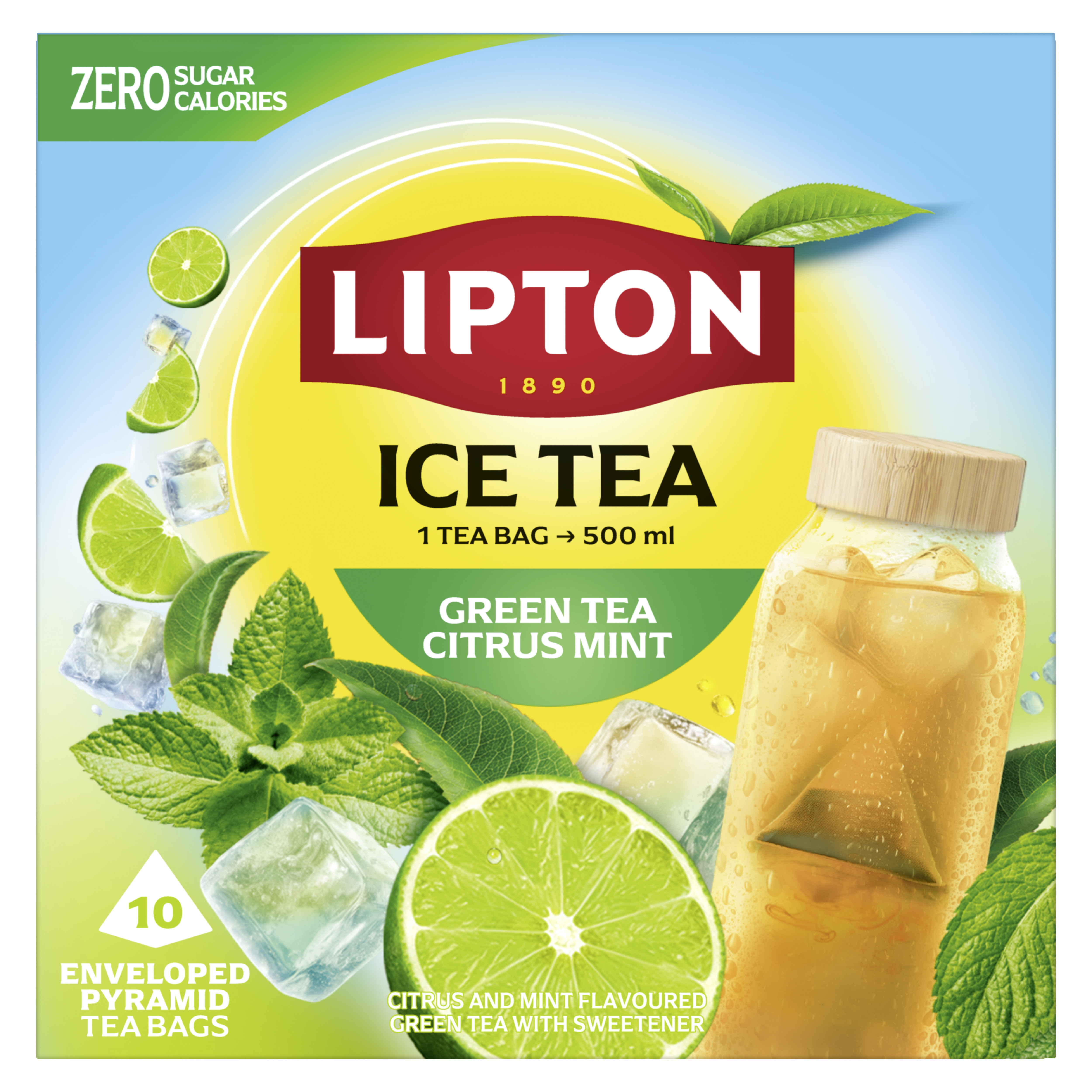 Lipton Ice Tea Zielona Herbata Cytrusy I Mięta 10 Tb 35 G