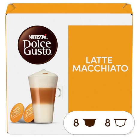 NESCAFÉ Dolce Gusto Latte Macchiato Kawa w kapsułkach 183,2 g (8 x 17,4 g i 8 x 5,5 g)