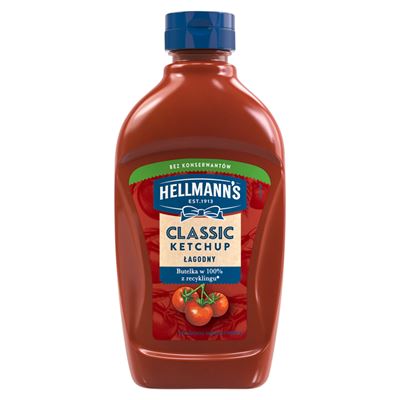 HELLMANN'S Ketchup łagodny 485 g