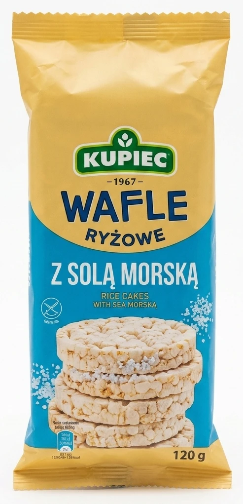 Wafle ryżowe Kupiec z solą morską, naturalne