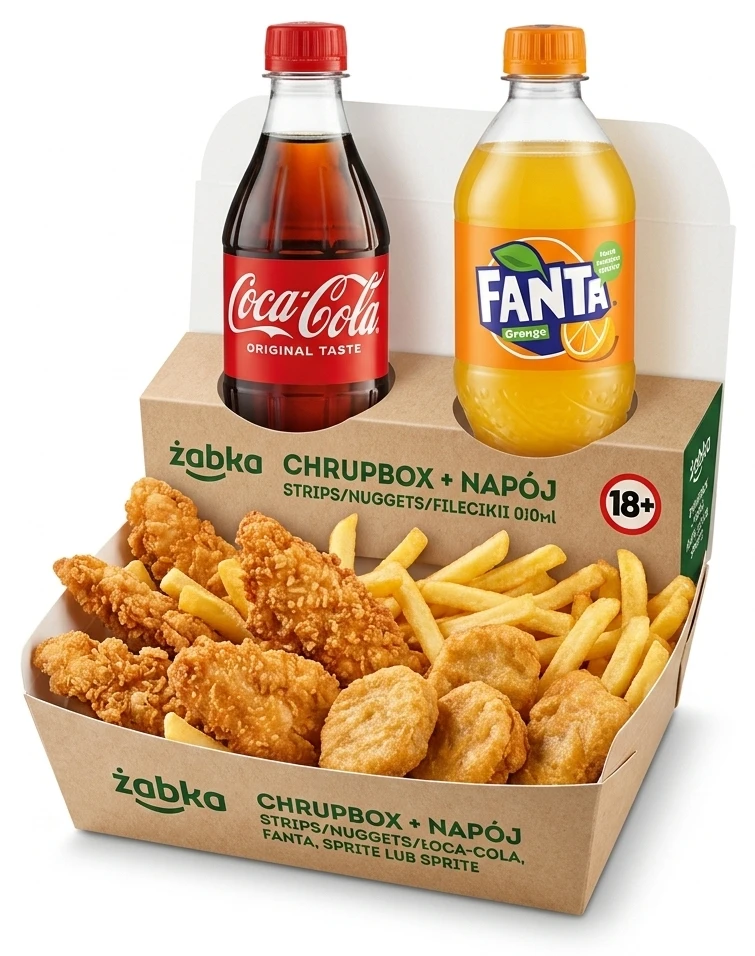 Chrupbox + Napój Coca-Cola, Fanta, Sprite lub Monster Energy