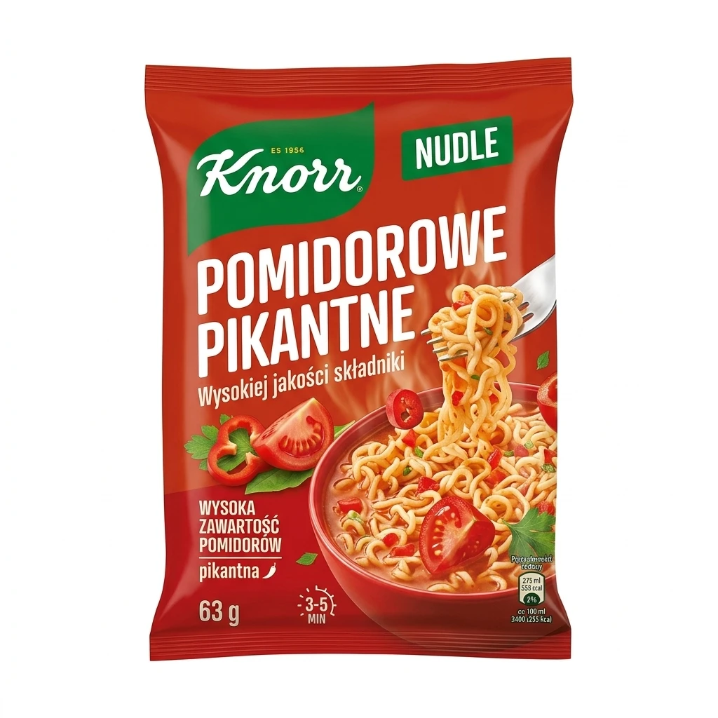 Zupa nudle pomidorowe pikantne Knorr 63g