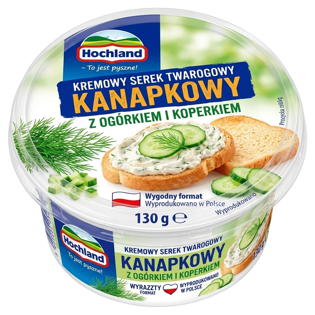 Serek kanapkowy z ogórkiem i koper. Hochland 130g