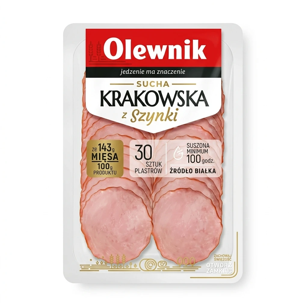 Kiełbasa Krakowska sucha z szynki Olewnik 100g