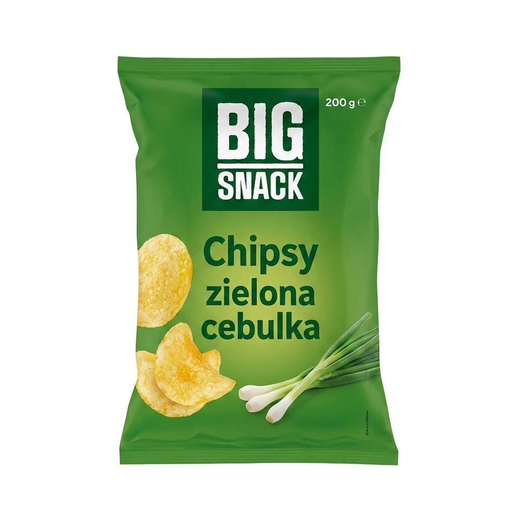 Chipsy zielona cebulka Big Snack 200g